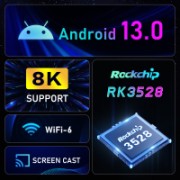 h96 max rockchip rk3528 8k 2023 tv box android 13.0 wifi6 bt5.0